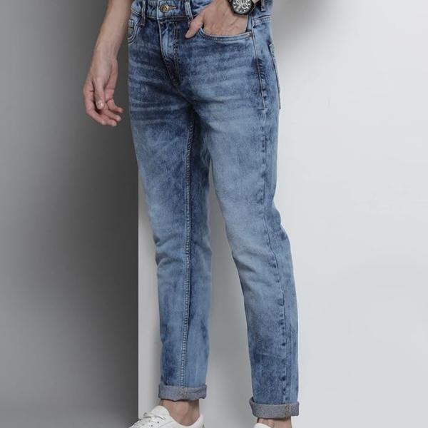 Men Mid Rise Slim Fit Solid Mid-Rise Stretchable Jeans