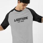 LEOTUDE Men Polycotton Classy Look Dri-Fit Round Neck Half Sleeve Tshirt| Colorful Oversized Fit T-Shirt for Mans