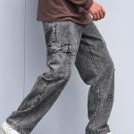 URBAN POCKETS Jeans for Men | Denim Cargo Pants with Baggy Fit Utility Pockets & Streetwear Stitch Design (Cargo-U01-U02)