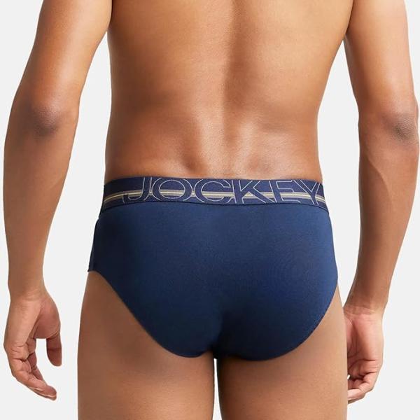 Jockey US14 Men's Super Combed Cotton Solid Brief with Ultrasoft Waistband (Garter Colors May Vary)