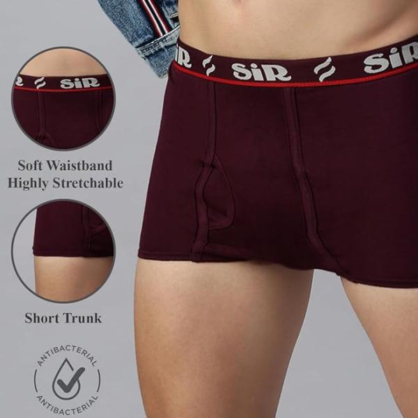 Combed Organic 100% Pure Cotton Regular Fit Printed Colour Waistband Underwear for Men
