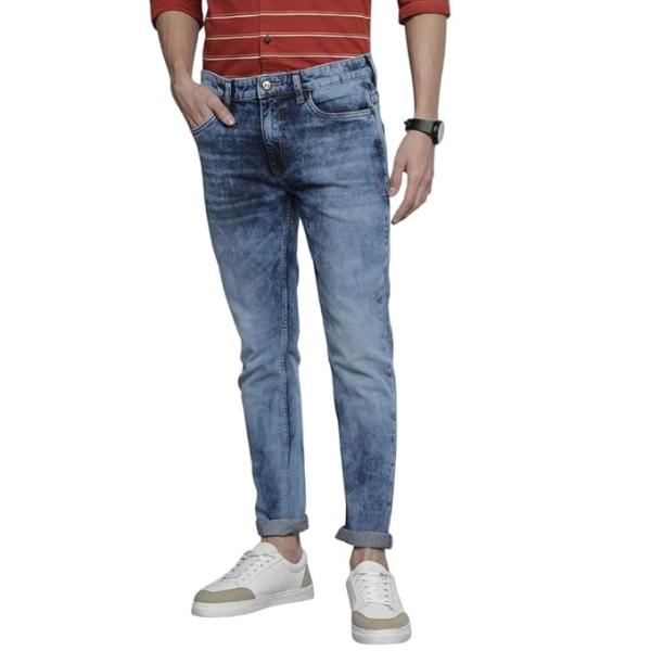 Men Mid Rise Slim Fit Solid Mid-Rise Stretchable Jeans
