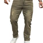 URBAN POCKETS Jeans for Men | Distressed Denim Pants with Slim Tapered Fit & Washed Look (Comfort-Tarry-U06-U07)