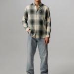 Men’s Green Checked Slim Fit Cotton Casual Shirt – Full Sleeves | Button-Down Collar