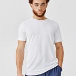 Men’s White Slim Fit Performance Sports T-Shirt