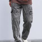 URBAN POCKETS Jeans for Men | Denim Cargo Pants with Baggy Fit Utility Pockets & Streetwear Stitch Design (Cargo-U01-U02)