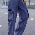 Ben Martin Men's Denim Cotton Cargo Jeans || Stretchable Baggy Fit || High Waist Loose Cargos for Men with Box Pockets || Stylish Gen-Z Streetwear