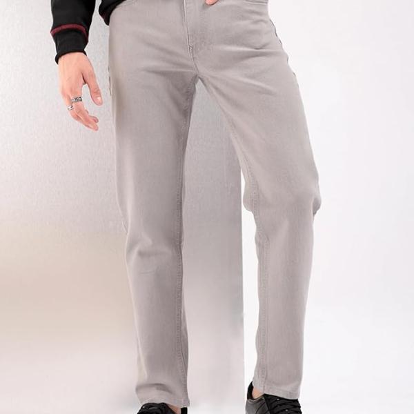 Men's Slim Fit Mid Rise Solid Mid-Rise Jeans