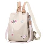 Women’s Flower-Embroidered Oxford Backpack – Artistic National Style, Small Capacity Bag