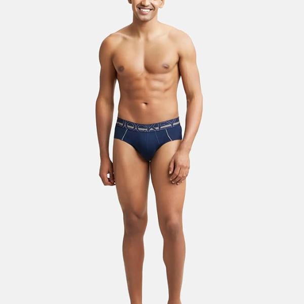 Jockey US14 Men's Super Combed Cotton Solid Brief with Ultrasoft Waistband