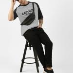 LEOTUDE Men Polycotton Classy Look Dri-Fit Round Neck Half Sleeve Tshirt| Colorful Oversized Fit T-Shirt for Mans