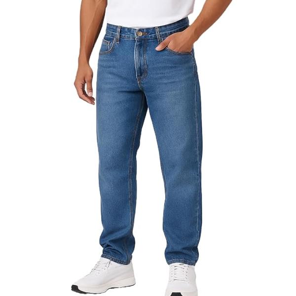 London Hills Men's Regular Fit Mid Rise Denim Jeans