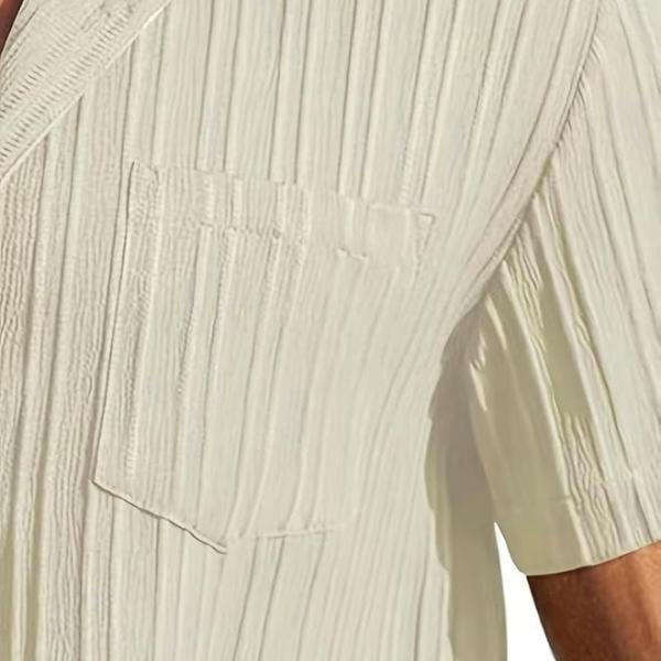 Casual Shirts |Half Sleeve|Line Textured|Solid Regular Fit Shirt