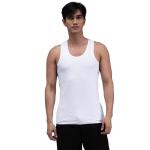 Amul Comfy Men's Innerwear Regular Fit Sleevless 100% Cotton White
