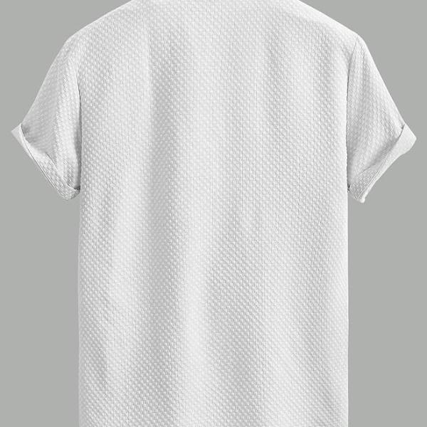 SWADESI STUFF Mens Stylish Polycotton Regular Fit Chinese Collar Half Sleeve Shirt