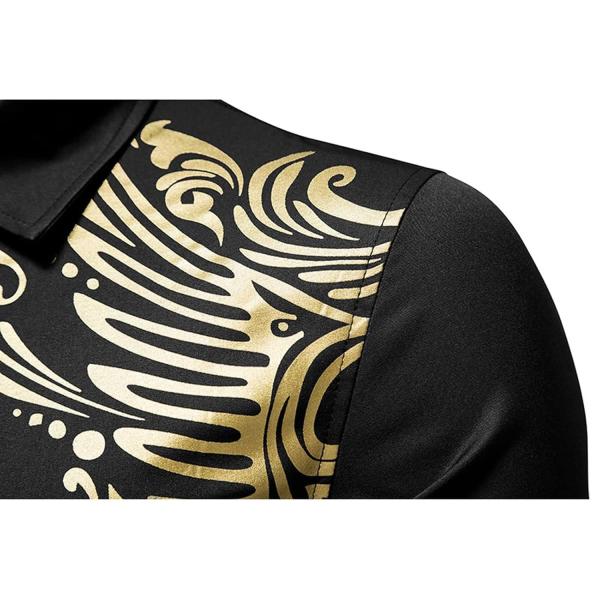 Men’s Slim Fit Printed Long Sleeve Casual Button-Down Shirt – Stylish Modern Wear for Men