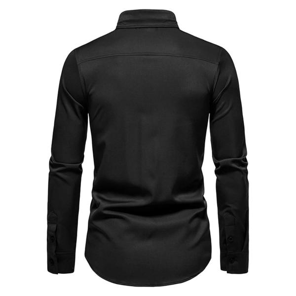 Men’s Slim Fit Printed Long Sleeve Casual Button-Down Shirt – Stylish Modern Wear for Men