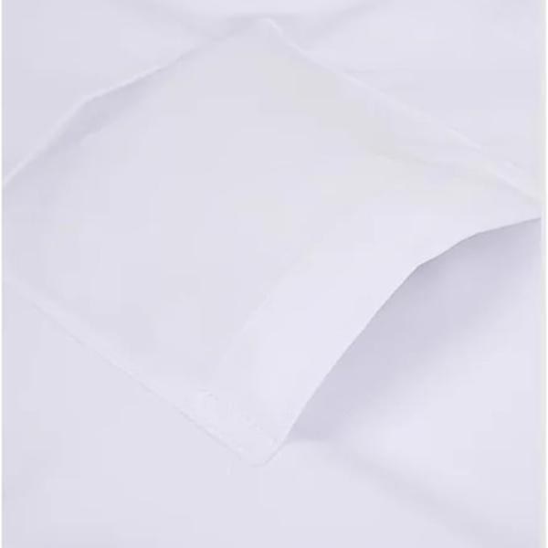 Men’s White Casual Solid Shirt – Premium Cotton, Full Season Wear