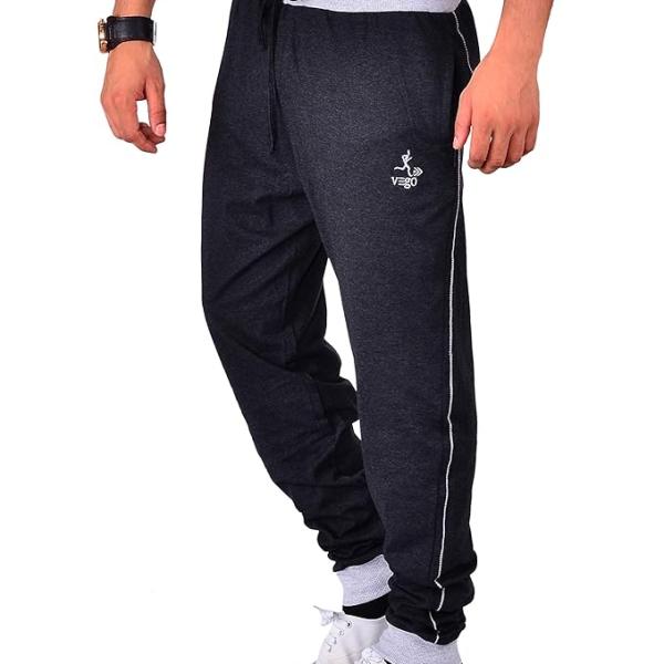 Men's Charcol Cotton Track Pant
