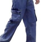 Ben Martin Men's Denim Cotton Cargo Jeans || Stretchable Baggy Fit || High Waist Loose Cargos for Men with Box Pockets || Stylish Gen-Z Streetwear