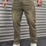 URBAN POCKETS Jeans for Men | Distressed Denim Pants with Slim Tapered Fit & Washed Look (Comfort-Tarry-U06-U07)