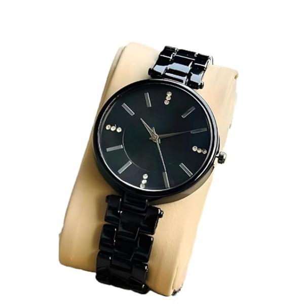 Women's Diamond-Studded Analogue Wrist Watch – Rosegold Bracelet Strap | Stylish Luxury Watch for Women & Girls