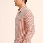 Yellow Dash Men's Cotton Striped Shirt | Casual & Formal Wear | Single Chest Pocket | Full Sleeve, Slim Fit