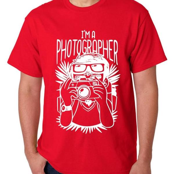 Caseria Men's Cotton Printed T-Shirt -I'm A Photographer | 100% Cotton | Half Sleeves | Regular Fit | Printed | Round Neck | Graphic T Shirt
