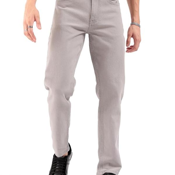 Men's Slim Fit Mid Rise Solid Mid-Rise Jeans