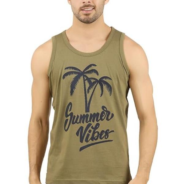 THE ARCHER Men's Cotton Printed Vest (Pack of 3)