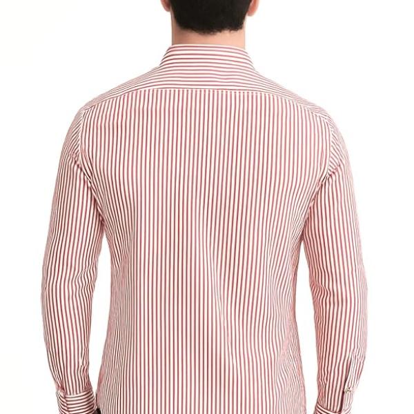 Yellow Dash Men's Cotton Striped Shirt | Casual & Formal Wear | Single Chest Pocket | Full Sleeve, Slim Fit
