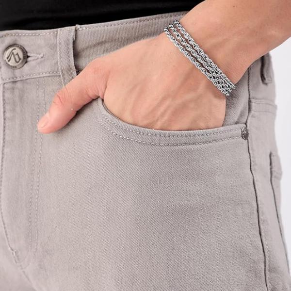 Men's Slim Fit Mid Rise Solid Mid-Rise Jeans