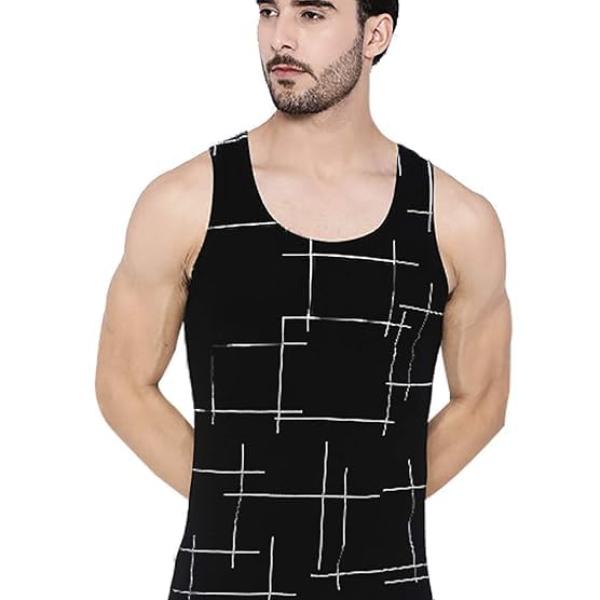 THE ARCHER Men's Cotton Printed Vest (Pack of 3)