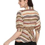 Women’s Printed Rayon Casual Top – Regular Fit, Half Sleeves, Stylish Western Wear