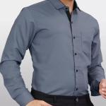 Tee Projekt Shirt for men Cotton Spread Collar Long Sleeve Shirt Suitable for Event Formal Casual