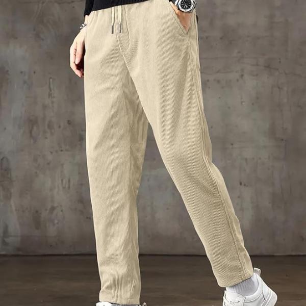 Comfortable Corduroy Pants | Relaxed Fit Stretch Waist Trousers