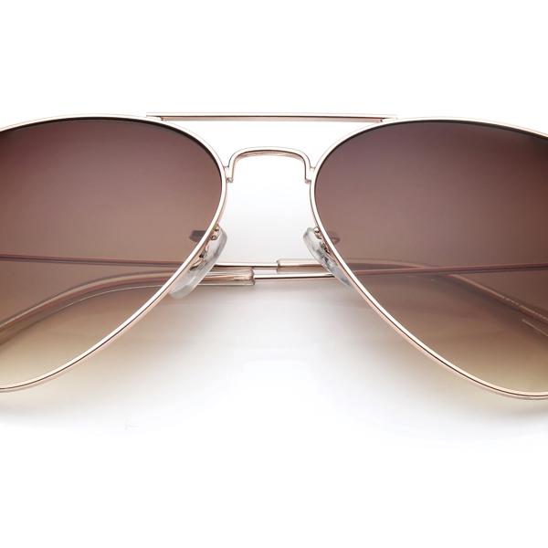 Brown Aviator Sunglasses for Men | 100% UV-Protected Metal Frame | Unisex Premium Eyewear