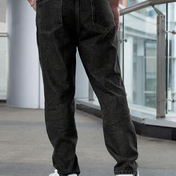 Men’s Classic Regular Fit Cotton Denim Jeans – Solid, Ankle Length (JEANS-08)