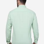 Pastel Green Solid Smart Fit Semi-Casual Men’s Shirt – 100% Cotton | FriendsWells