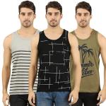 THE ARCHER Men's Cotton Printed Vest (Pack of 3)