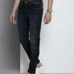 The Indian Garage Co Men's Skinny Fit Mid Rise Solid Mid-Rise Stretchable Jeans