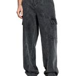 KOTTY Men's Denim Cargo Jeans – Stylish Utility Pants with Multiple Pockets and Durable Stretch Denim Fabric