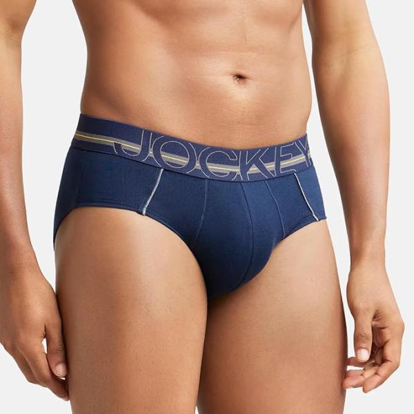 Jockey US14 Men's Super Combed Cotton Solid Brief with Ultrasoft Waistband