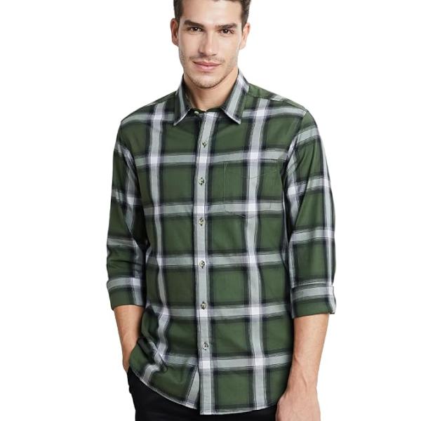 Premium Mens Stylish Checkered Shirt-Regular Fit | Full Sleeve | Pure Cotton | Smart Casual Wear (Available in Plus Size)