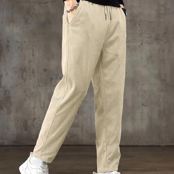 Comfortable Corduroy Pants | Relaxed Fit Stretch Waist Trousers