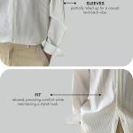 GRECIILOOKS Mens Formal Button Down Shirt – Slim Fit Polycotton Shirt's for Men | Textured Full Sleeve| Business & Meeting Ready