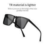 Retro Square Lightweight UV Protection Sunglasses – Unisex Classic Black Frame (Medium Size)