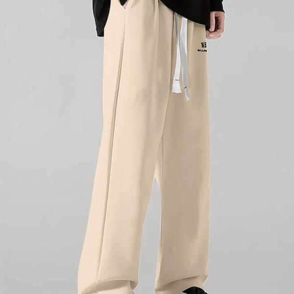 Samfor Mid-Rise Stretchable Joggers in Premium Polycotton Comfort Blend for Street and Lounge Wear - Korean Style Baggy Track Pants for