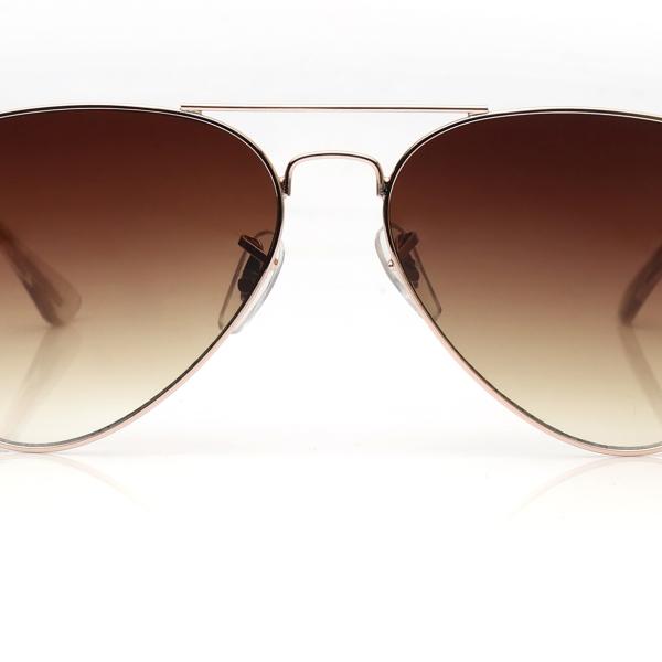 Brown Aviator Sunglasses for Men | 100% UV-Protected Metal Frame | Unisex Premium Eyewear