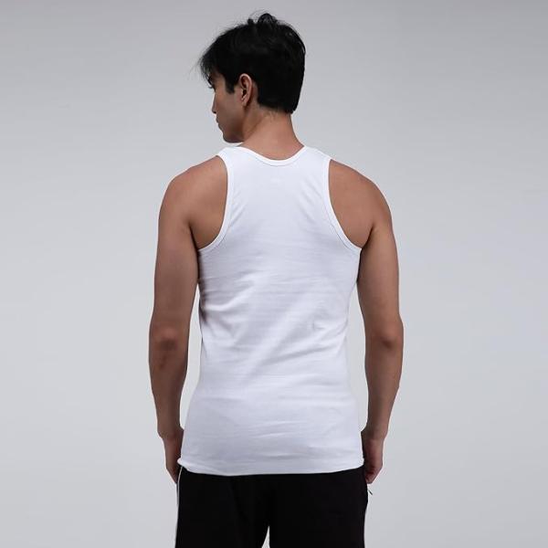 Amul Comfy Men's Innerwear Regular Fit Sleevless 100% Cotton White